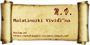 Malatinszki Viviána névjegykártya