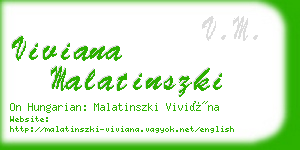 viviana malatinszki business card